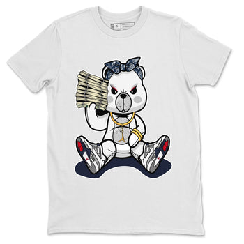 Jordan 4 Midnight Navy Sneaker Match Tees Bad Baby Bear Sneaker Tees Jordan 4 Midnight Navy Sneaker Release Tees Unisex Shirts