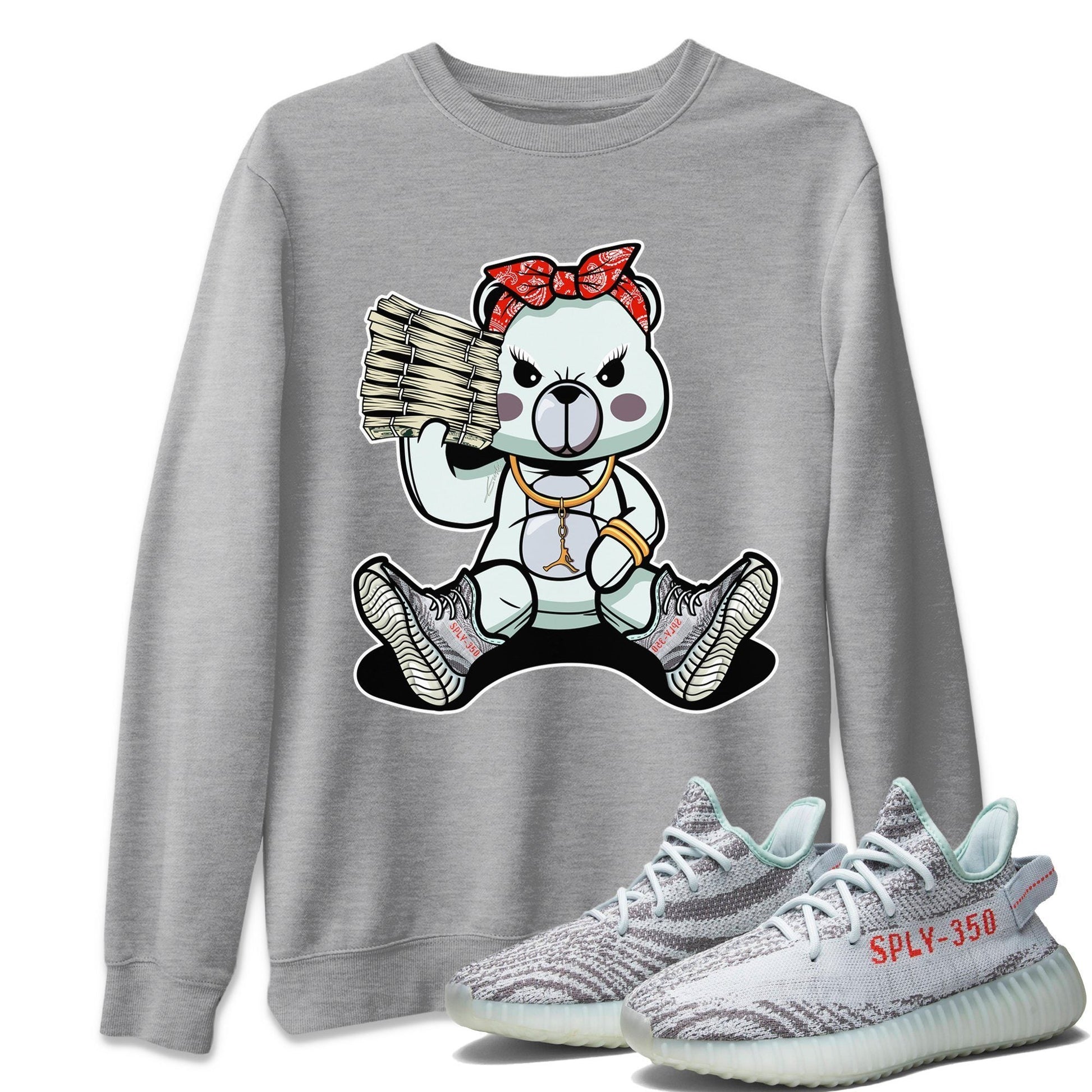 Yeezy 350 Blue Tint Sneaker Match Tees Bad Baby Bear Sneaker Tees Yeezy 350 Blue Tint Sneaker Release Tees Unisex Shirts