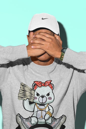 Yeezy 350 Blue Tint Sneaker Match Tees Bad Baby Bear Sneaker Tees Yeezy 350 Blue Tint Sneaker Release Tees Unisex Shirts