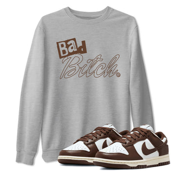 Dunk Low WMNS Cacao Wow sneaker shirt to match jordans Bad Bitch sneaker tees Dunk Cacao Wow SNRT Sneaker Tees Crew Neck Unisex Cotton Sneaker T-Shirt Heather Grey 1 T-Shirt