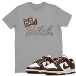 Dunk Low WMNS Cacao Wow sneaker shirt to match jordans Bad Bitch sneaker tees Dunk Cacao Wow SNRT Sneaker Tees Crew Neck Unisex Cotton Sneaker T-Shirt Heather Grey 1 T-Shirt