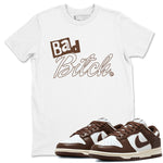 Dunk Low WMNS Cacao Wow sneaker shirt to match jordans Bad Bitch sneaker tees Dunk Cacao Wow SNRT Sneaker Tees Crew Neck Unisex Cotton Sneaker T-Shirt White 1 T-Shirt