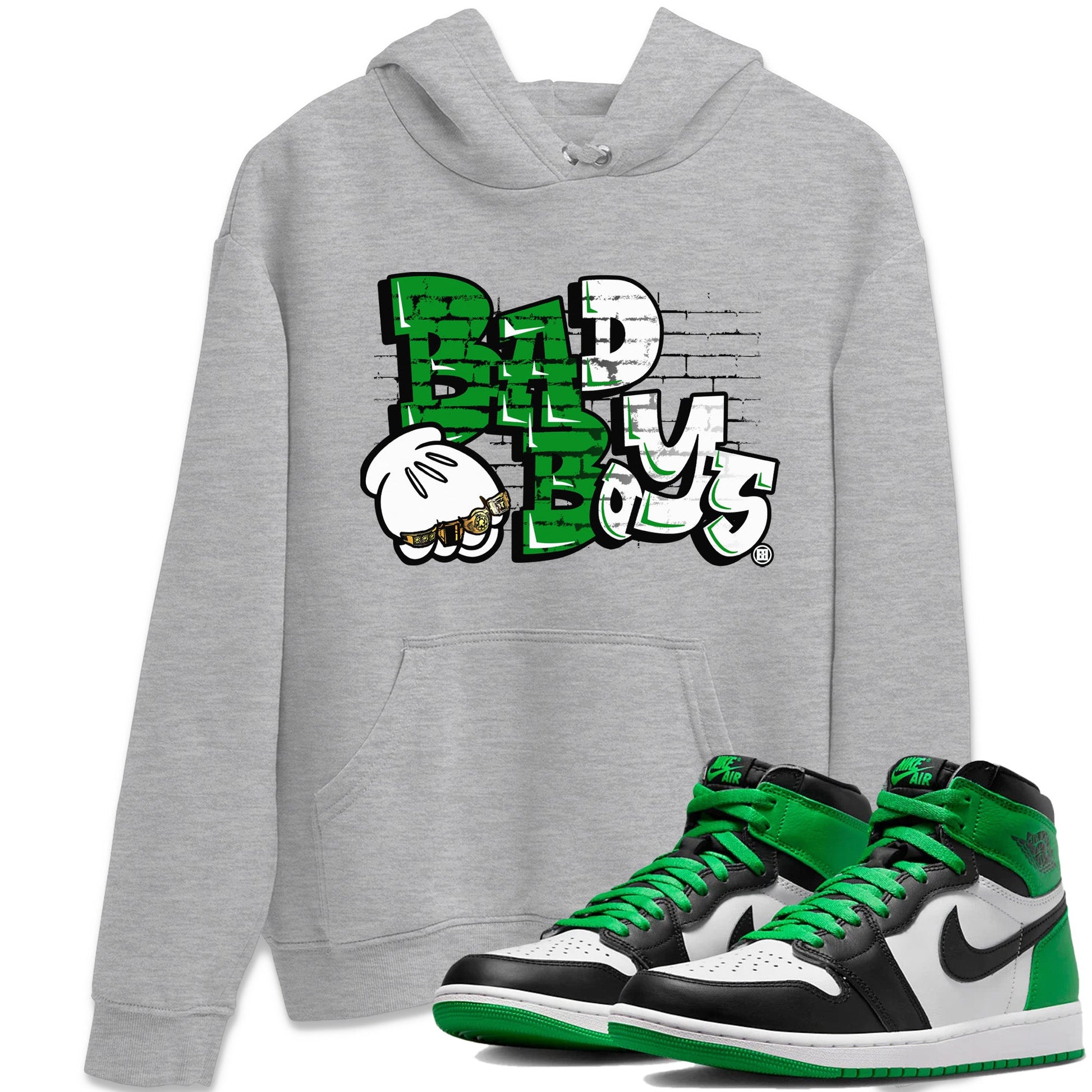 Air Jordan 1 Celtics Sneaker Match Tees Bad Boys Sneaker Tees Air Jordan 1 Retro Celtics Sneaker Release Tees Unisex Shirts Heather Grey 1