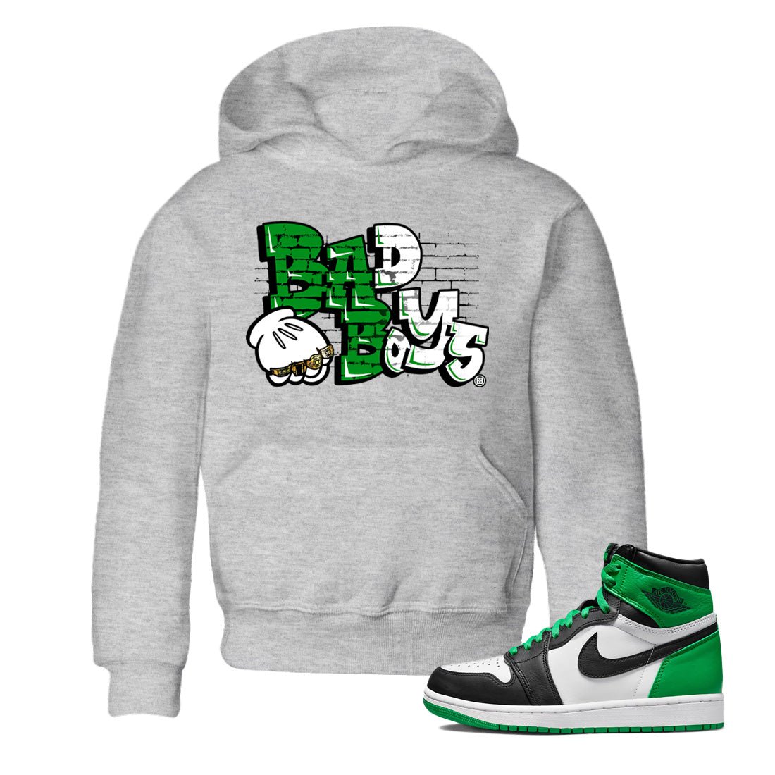 Air Jordan 1 Celtics Sneaker Match Tees Bad Boys Sneaker Tees Air Jordan 1 Retro Celtics Sneaker Release Tees Kids Shirts Heather Grey 1