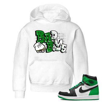 Air Jordan 1 Celtics Sneaker Match Tees Bad Boys Sneaker Tees Air Jordan 1 Retro Celtics Sneaker Release Tees Kids Shirts White 1