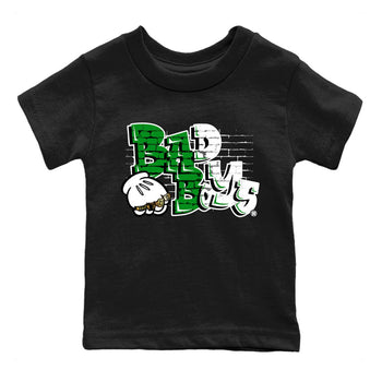Air Jordan 1 Celtics Sneaker Match Tees Bad Boys Sneaker Tees Air Jordan 1 Retro Celtics Sneaker Release Tees Kids Shirts Black 2