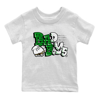 Air Jordan 1 Celtics Sneaker Match Tees Bad Boys Sneaker Tees Air Jordan 1 Retro Celtics Sneaker Release Tees Kids Shirts White 2
