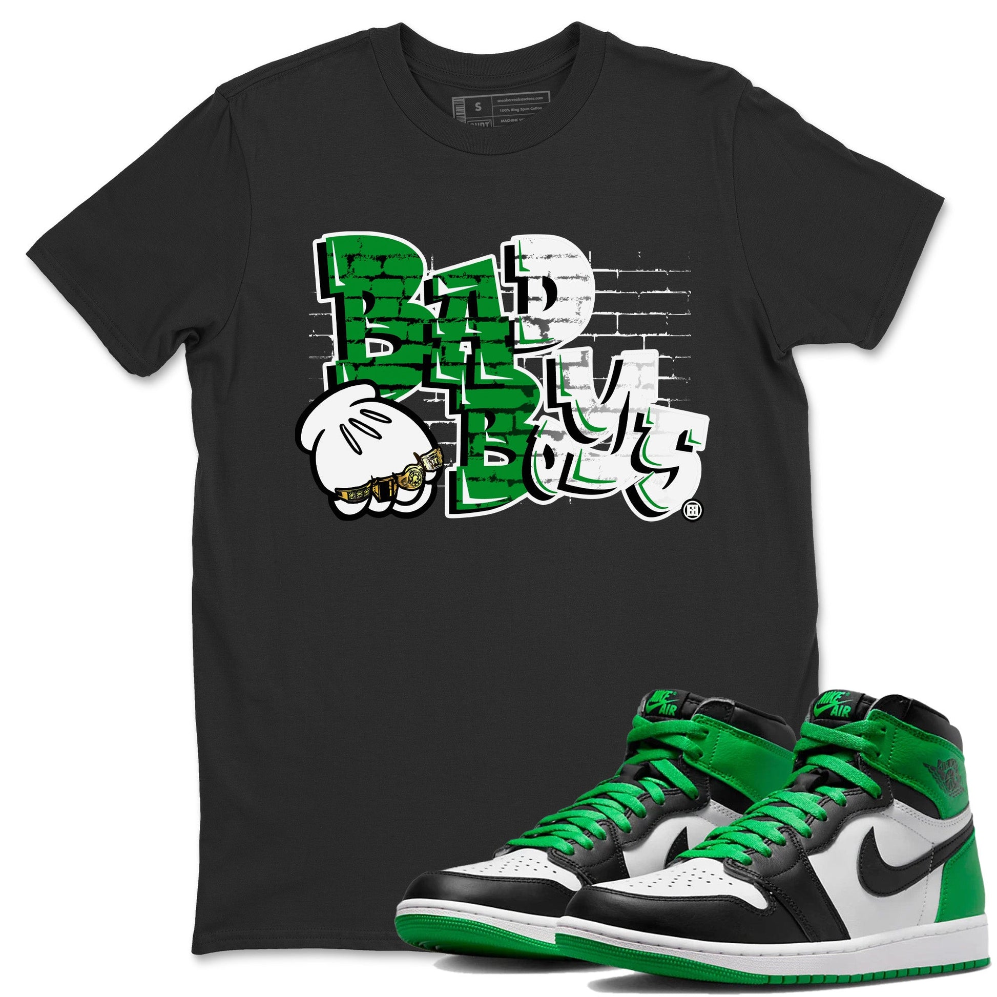 Air Jordan 1 Celtics Sneaker Match Tees Bad Boys Sneaker Tees Air Jordan 1 Retro Celtics Sneaker Release Tees Unisex Shirts Black 1