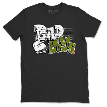 Air Jordan 1 Travis Scott Olive Sneaker Match Tees Bad Boys Sneaker Tees Air Jordan 1 Low x Travis Scott x Olive Sneaker Release Tees Unisex Shirts Black 2