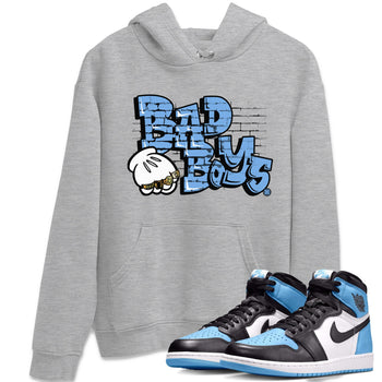 Air Jordan 1 Retro High OG UNC Toe Shirt to match Jordans Bad Boys Sneaker Tees Air Jordan 1 High OG UNC Toe SNRT Sneaker Release Tees Crew Neck T-Shirts Heather Grey 1