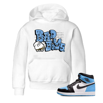 Air Jordan 1 Retro High OG UNC Toe Shirt to match Jordans Bad Boys Sneaker Tees Air Jordan 1 High OG UNC Toe SNRT Sneaker Release Tees Kids and Baby Tees White 1
