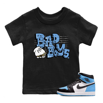 Air Jordan 1 Retro High OG UNC Toe Shirt to match Jordans Bad Boys Sneaker Tees Air Jordan 1 High OG UNC Toe SNRT Sneaker Release Tees Kids and Baby Tees Black 1
