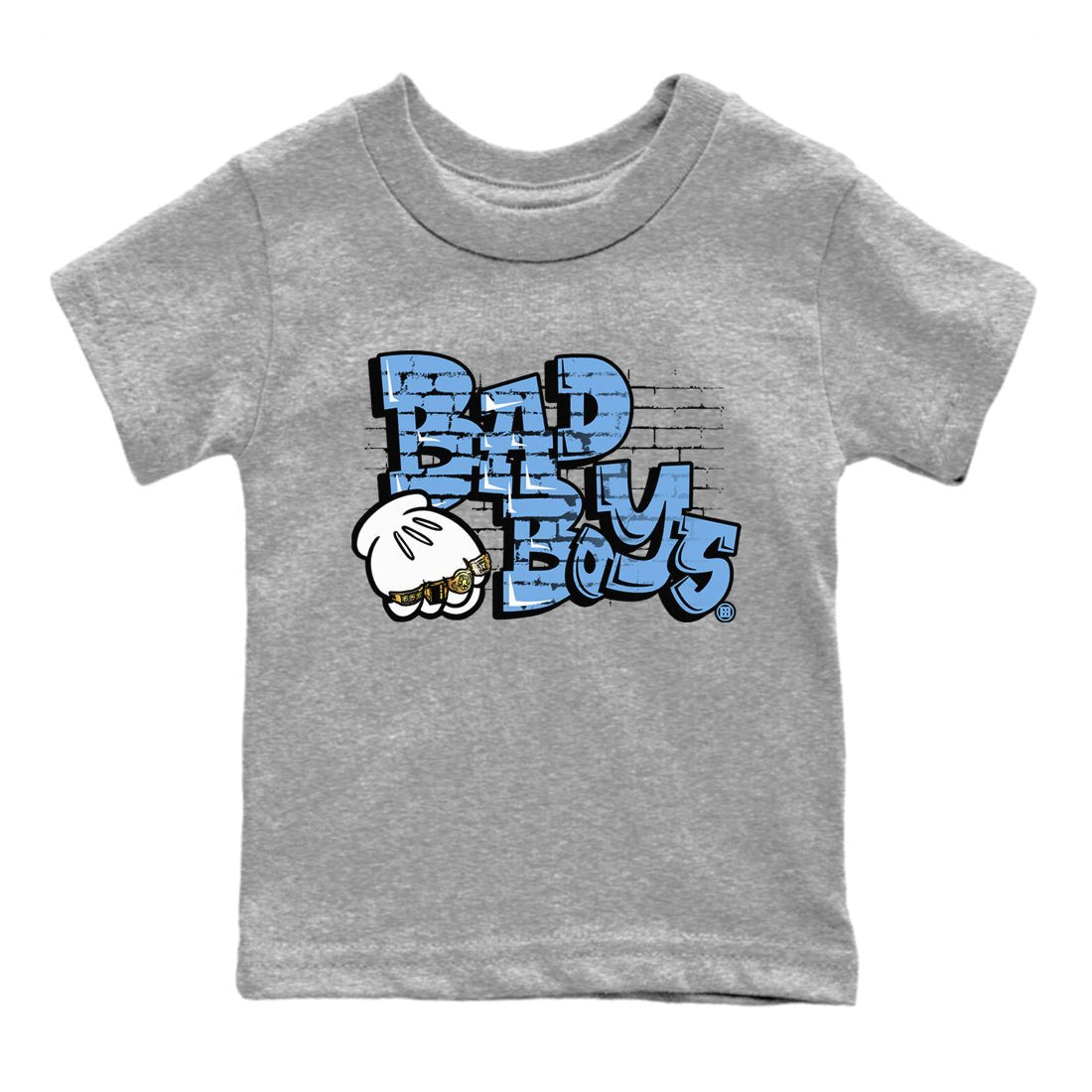 Air Jordan 1 Retro High OG UNC Toe Shirt to match Jordans Bad Boys Sneaker Tees Air Jordan 1 High OG UNC Toe SNRT Sneaker Release Tees Kids and Baby Tees Heather Grey 2