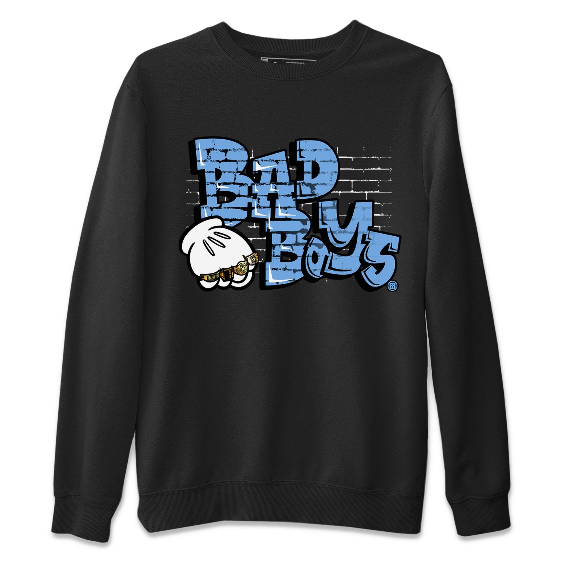 Air Jordan 1 Retro High OG UNC Toe Shirt to match Jordans Bad Boys Sneaker Tees Air Jordan 1 High OG UNC Toe SNRT Sneaker Release Tees Crew Neck T-Shirts Black 2