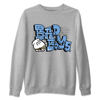 Air Jordan 1 Retro High OG UNC Toe Shirt to match Jordans Bad Boys Sneaker Tees Air Jordan 1 High OG UNC Toe SNRT Sneaker Release Tees Crew Neck T-Shirts Heather Grey 2