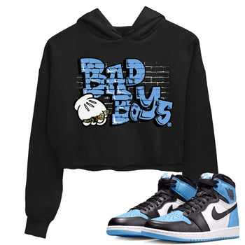 Air Jordan 1 Retro High OG UNC Toe Shirt to match Jordans Bad Boys Sneaker Tees Air Jordan 1 High OG UNC Toe SNRT Sneaker Release Tees Crop T-Shirts Black 1