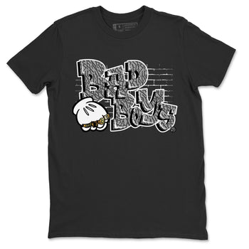 Air Jordan 1 White Cement Sneaker Match Tees Bad Boys Sneaker Tees Air Jordan 1 High OG White Cement Sneaker Release Tees Unisex Shirts Black 2