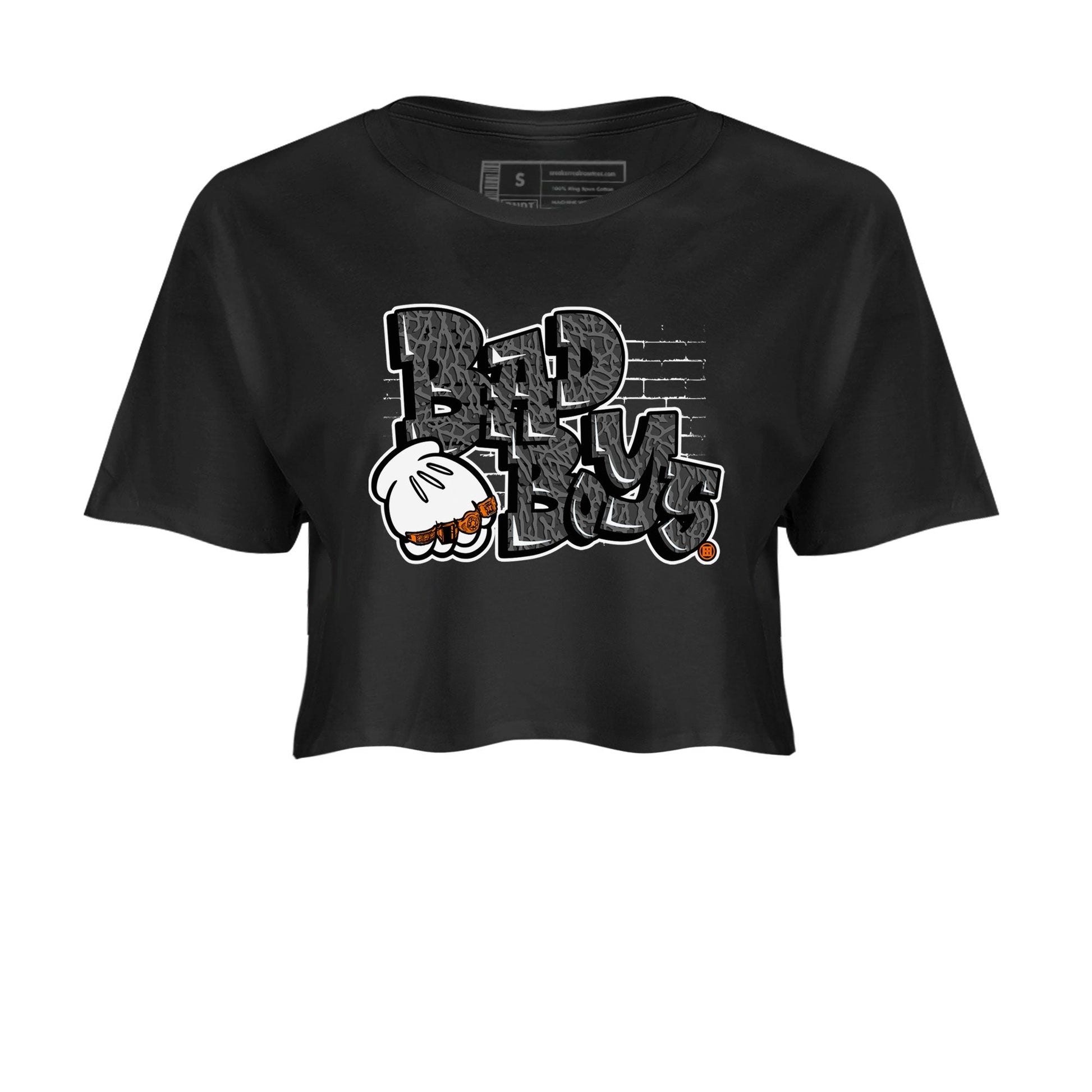 Jordan 3 Retro Fear AJ3 Grey shirt to match jordans Bad Boys sneaker tees Air Jordan 3 Fear SNRT Sneaker Release Tees Black 2 Crop T-Shirt