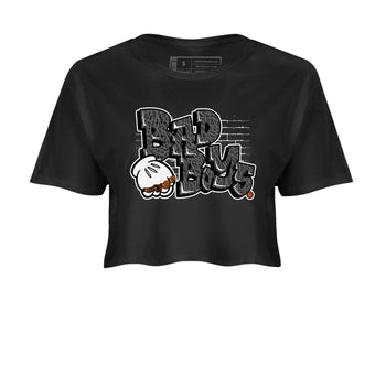 Jordan 3 Retro Fear AJ3 Grey shirt to match jordans Bad Boys sneaker tees Air Jordan 3 Fear SNRT Sneaker Release Tees Black 2 Crop T-Shirt