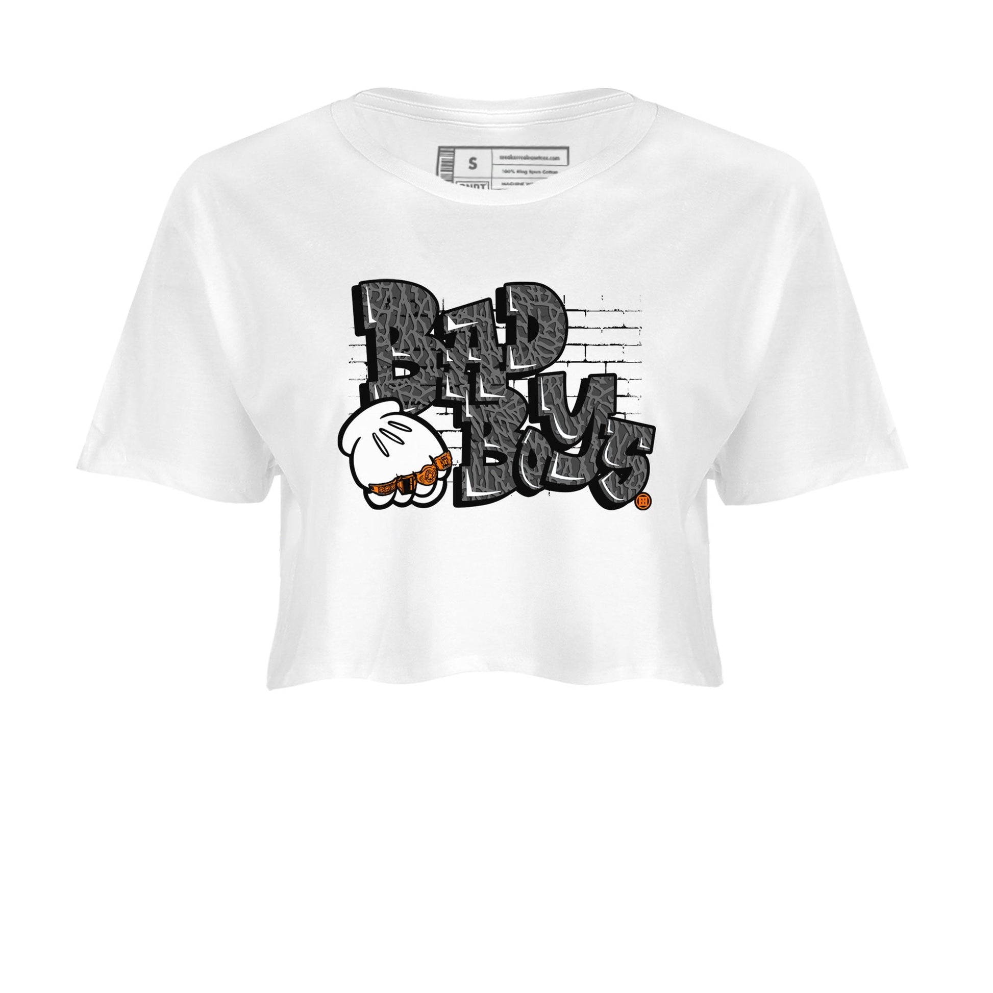 Jordan 3 Retro Fear AJ3 Grey shirt to match jordans Bad Boys sneaker tees Air Jordan 3 Fear SNRT Sneaker Release Tees White 2 Crop T-Shirt