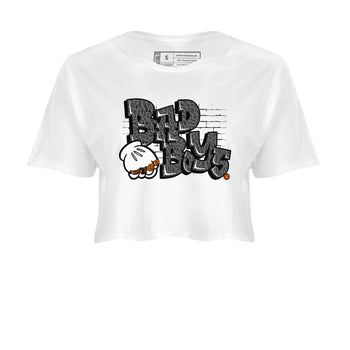 Jordan 3 Retro Fear AJ3 Grey shirt to match jordans Bad Boys sneaker tees Air Jordan 3 Fear SNRT Sneaker Release Tees White 2 Crop T-Shirt