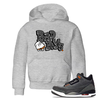 Jordan 3 Retro Fear AJ3 Grey shirt to match jordans Bad Boys sneaker tees Air Jordan 3 Fear SNRT Sneaker Release Tees Baby Toddler Heather Grey 1 T-Shirt