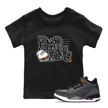 Jordan 3 Retro Fear AJ3 Grey shirt to match jordans Bad Boys sneaker tees Air Jordan 3 Fear SNRT Sneaker Release Tees Baby Toddler Black 1 T-Shirt
