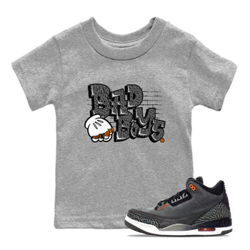 Jordan 3 Retro Fear AJ3 Grey shirt to match jordans Bad Boys sneaker tees Air Jordan 3 Fear SNRT Sneaker Release Tees Baby Toddler Heather Grey 1 T-Shirt