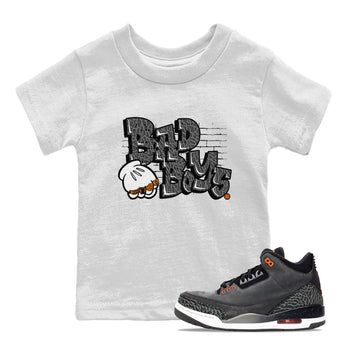 Jordan 3 Retro Fear AJ3 Grey shirt to match jordans Bad Boys sneaker tees Air Jordan 3 Fear SNRT Sneaker Release Tees Baby Toddler White 1 T-Shirt