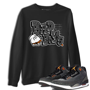 Jordan 3 Retro Fear AJ3 Grey shirt to match jordans Bad Boys sneaker tees Air Jordan 3 Fear SNRT Sneaker Release Tees Crew Neck Casual Unisex Black 1 T-Shirt