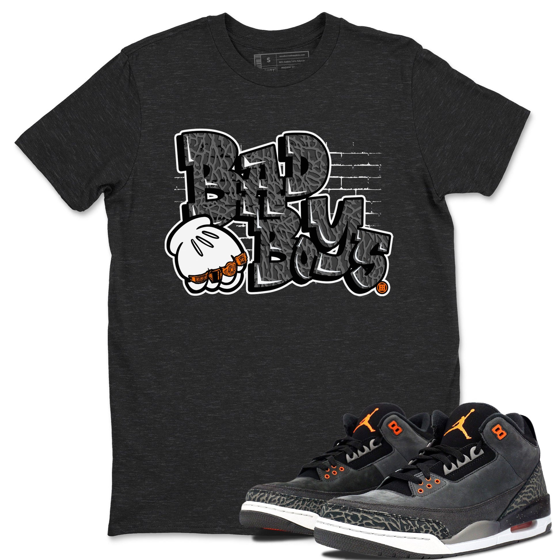 Jordan 3 Retro Fear AJ3 Grey shirt to match jordans Bad Boys sneaker tees Air Jordan 3 Fear SNRT Sneaker Release Tees Crew Neck Casual Unisex Charcoal Heather 1 T-Shirt