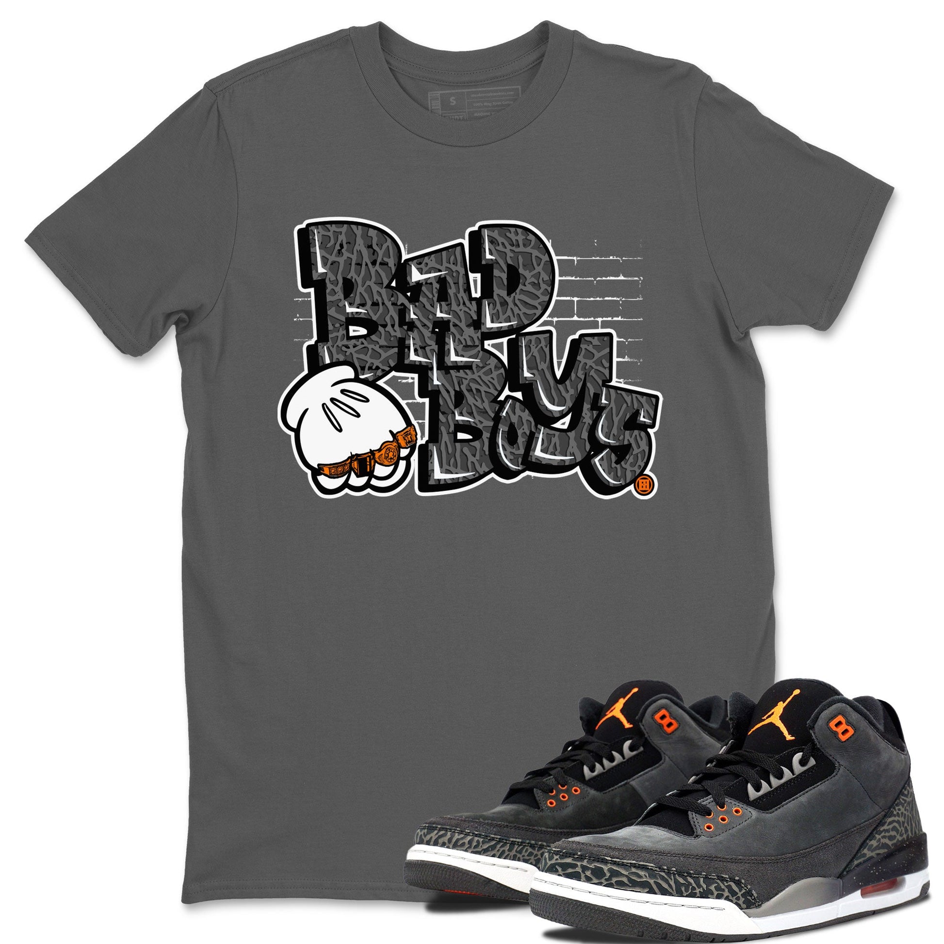 Jordan 3 Retro Fear AJ3 Grey shirt to match jordans Bad Boys sneaker tees Air Jordan 3 Fear SNRT Sneaker Release Tees Crew Neck Casual Unisex Cool Grey 1 T-Shirt