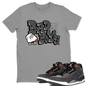 Jordan 3 Retro Fear AJ3 Grey shirt to match jordans Bad Boys sneaker tees Air Jordan 3 Fear SNRT Sneaker Release Tees Crew Neck Casual Unisex Heather Grey 1 T-Shirt