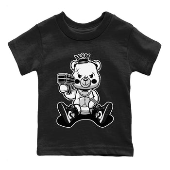 Jordan 1 Black White Sneaker Match Tees Bad King Baby Bear Sneaker Tees Jordan 1 Black White Sneaker Release Tees Kids Shirts
