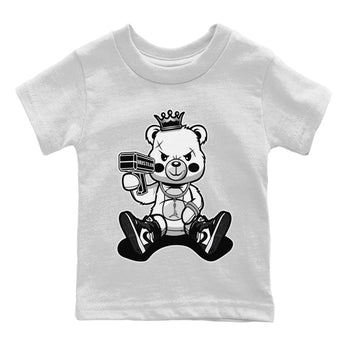 Jordan 1 Black White Sneaker Match Tees Bad King Baby Bear Sneaker Tees Jordan 1 Black White Sneaker Release Tees Kids Shirts