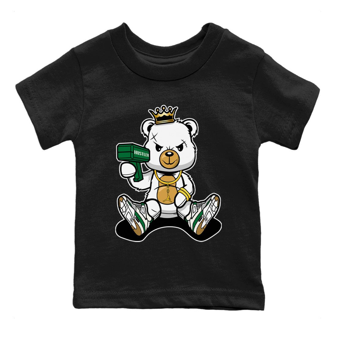 Air Jordan 4 Pine Green Bad King Baby Bear Baby and Kids Sneaker Tees Nike SB Air Jordan 4 Pine Green Kids Sneaker Tees Washing and Care Tip