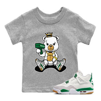 Air Jordan 4 Pine Green Bad King Baby Bear Baby and Kids Sneaker Tees Nike SB Air Jordan 4 Pine Green Kids Sneaker Tees Size Chart