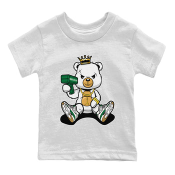Air Jordan 4 Pine Green Sneaker Match Tees Bad King Baby Bear Sneaker Tees Nike SB Air Jordan 4 Pine Green Sneaker Release Tees Kids Shirts White 2