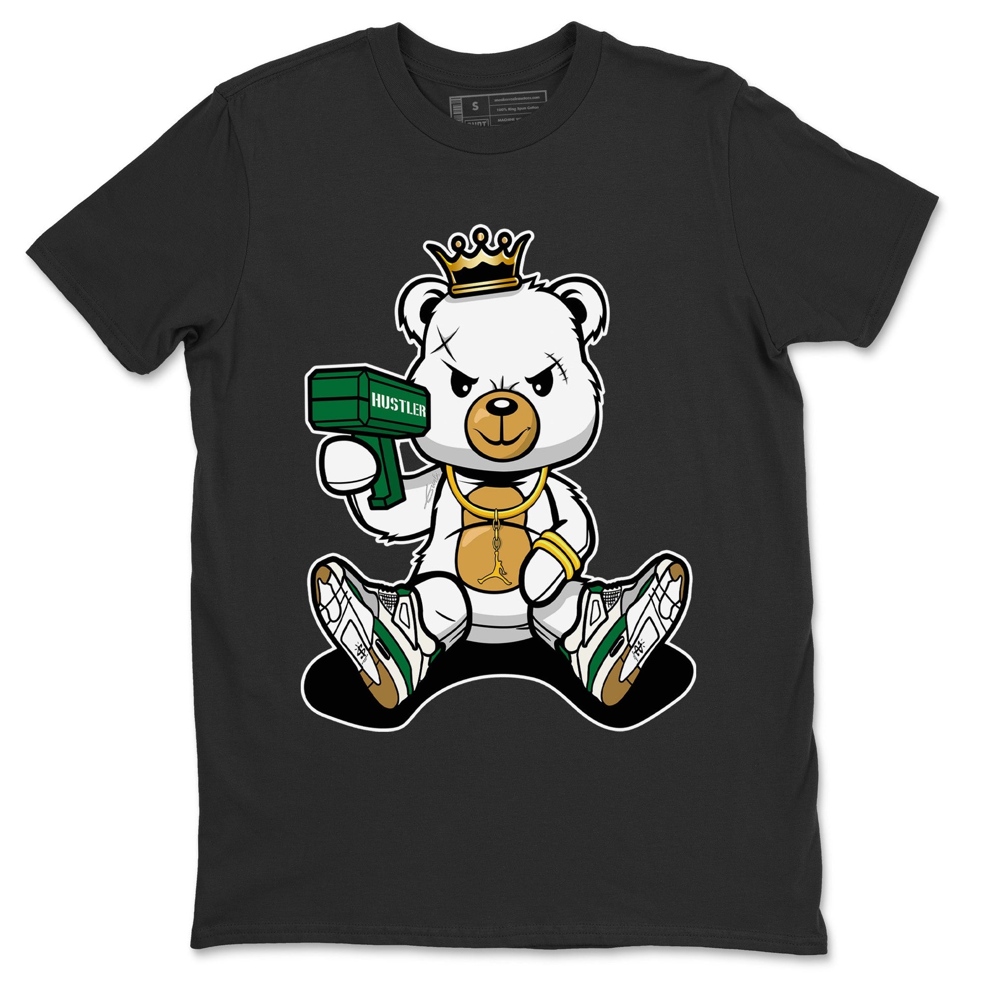 Air Jordan 4 Pine Green Sneaker Match Tees Bad King Baby Bear Sneaker Tees Nike SB Air Jordan 4 Pine Green Sneaker Release Tees Unisex Shirts Black 2