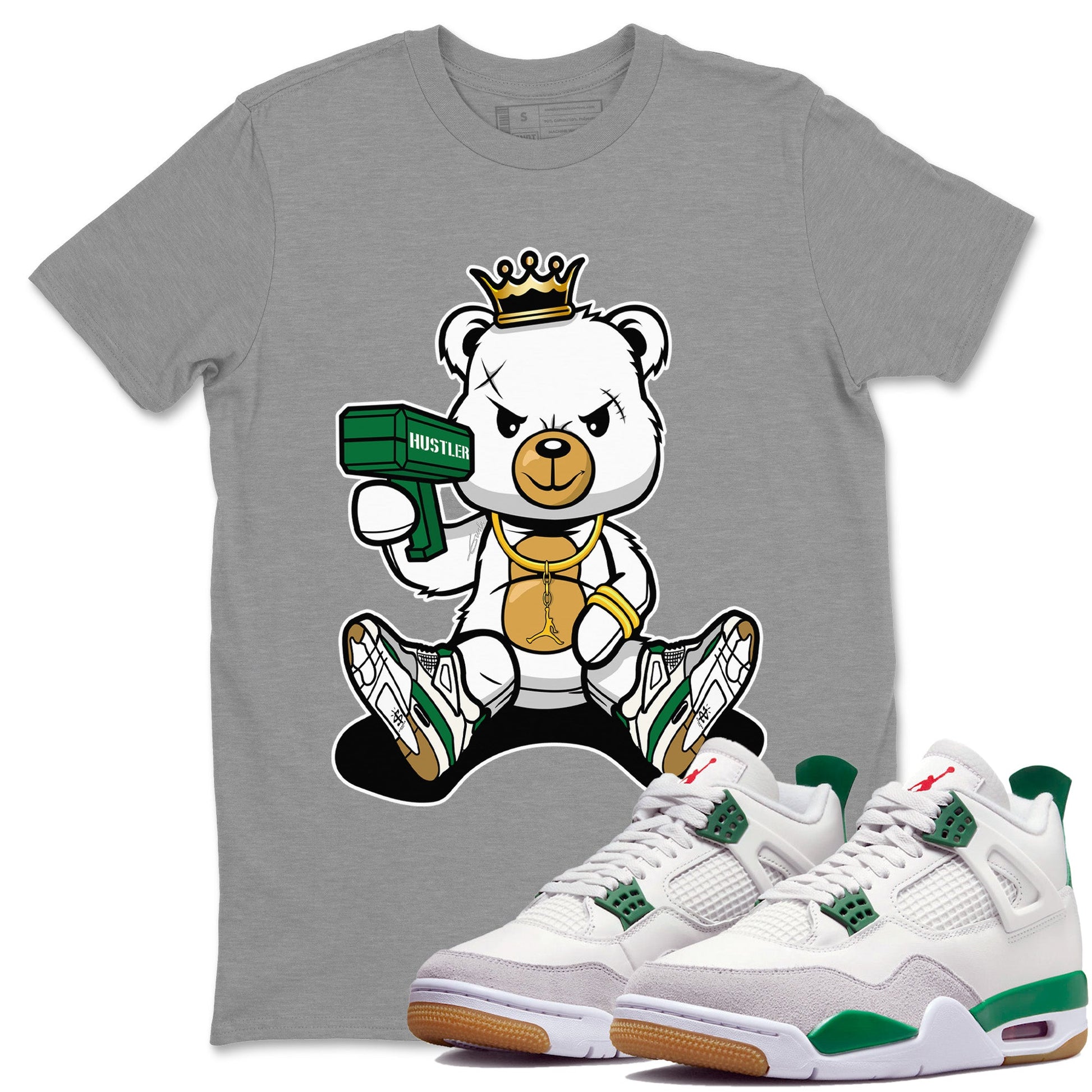 Air Jordan 4 Pine Green Bad King Baby Bear Crew Neck Sneaker Tees Nike SB Air Jordan 4 Pine Green Sneaker T-Shirts Size Chart