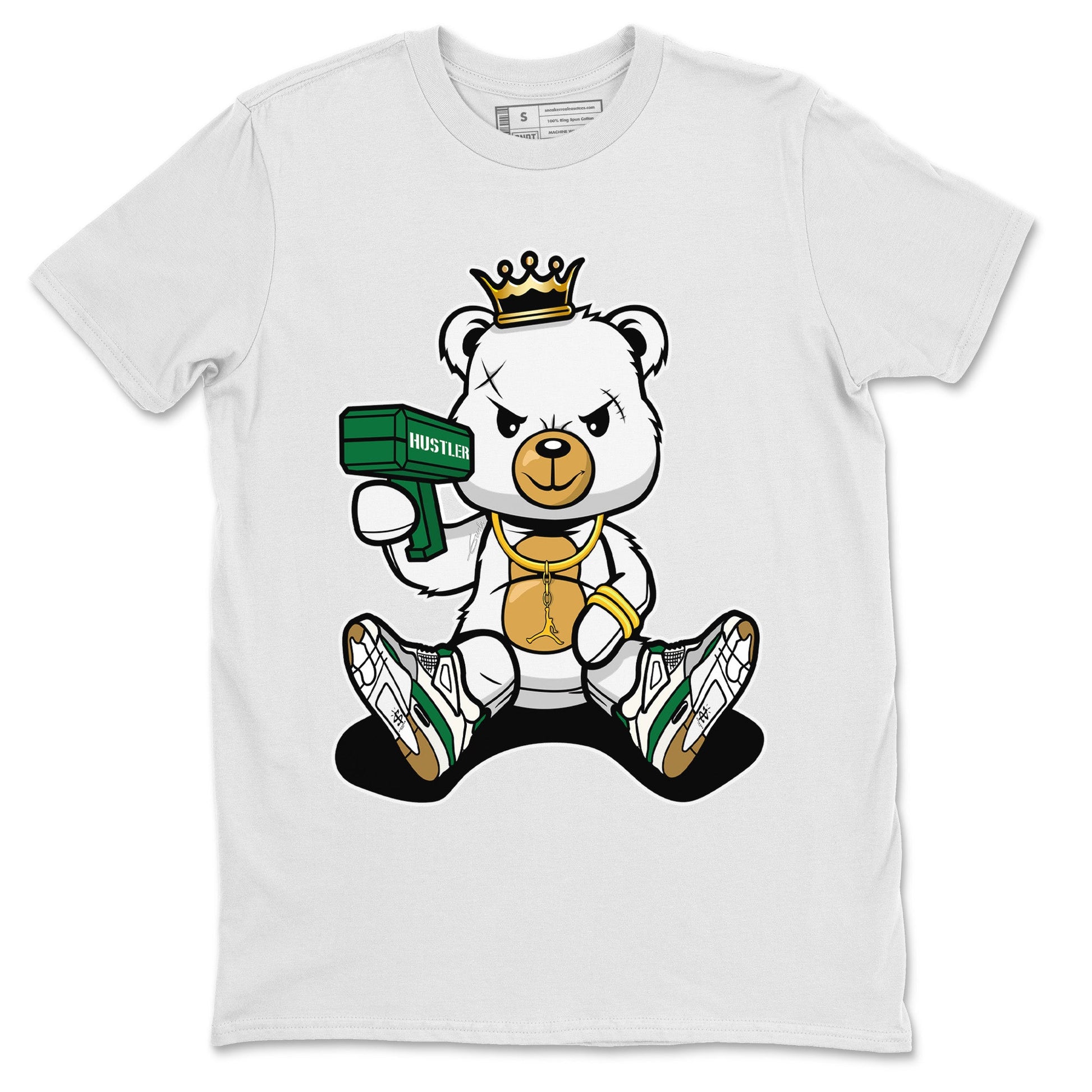 Air Jordan 4 Pine Green Sneaker Match Tees Bad King Baby Bear Sneaker Tees Nike SB Air Jordan 4 Pine Green Sneaker Release Tees Unisex Shirts White 2