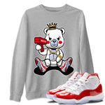 Jordan 11 Cherry Sneaker Match Tees Bad King Baby Bear Sneaker Tees Jordan 11 Cherry Sneaker Release Tees Unisex Shirts