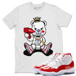 Jordan 11 Cherry Sneaker Match Tees Bad King Baby Bear Sneaker Tees Jordan 11 Cherry Sneaker Release Tees Unisex Shirts