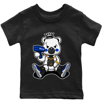 Jordan 12 Hyper Royal Sneaker Match Tees Bad King Baby Bear Sneaker Tees Jordan 12 Hyper Royal Sneaker Release Tees Kids Shirts