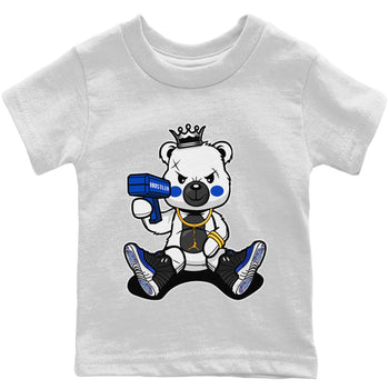 Jordan 12 Hyper Royal Sneaker Match Tees Bad King Baby Bear Sneaker Tees Jordan 12 Hyper Royal Sneaker Release Tees Kids Shirts