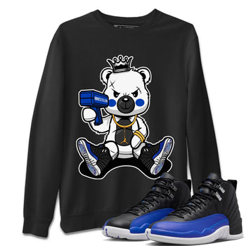 Jordan 12 Hyper Royal Sneaker Match Tees Bad King Baby Bear Sneaker Tees Jordan 12 Hyper Royal Sneaker Release Tees Unisex Shirts