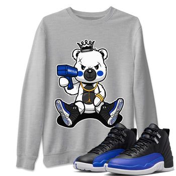 Jordan 12 Hyper Royal Sneaker Match Tees Bad King Baby Bear Sneaker Tees Jordan 12 Hyper Royal Sneaker Release Tees Unisex Shirts