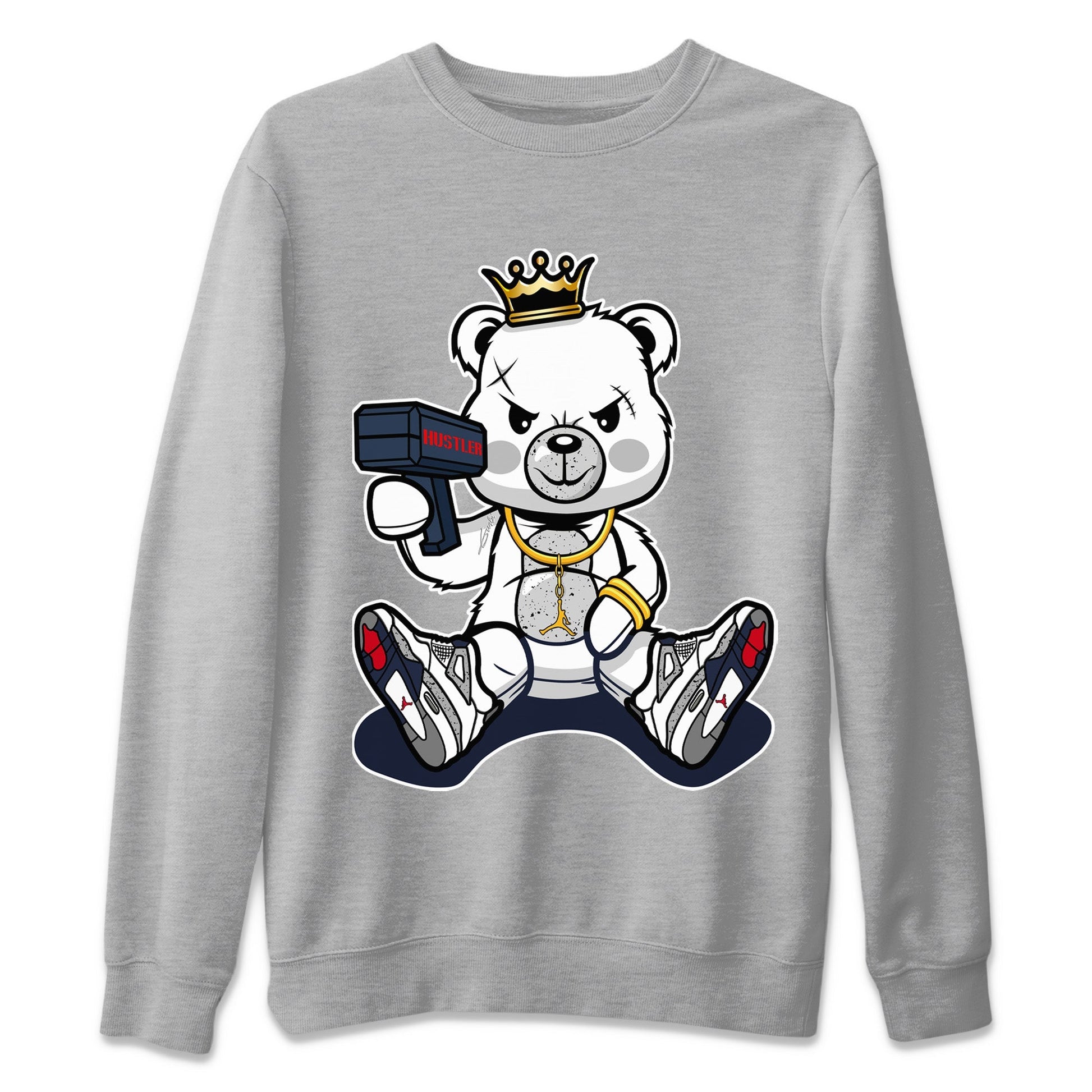 Jordan 4 Midnight Navy Sneaker Match Tees Bad King Baby Bear Sneaker Tees Jordan 4 Midnight Navy Sneaker Release Tees Unisex Shirts