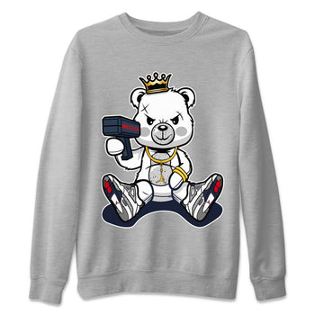 Jordan 4 Midnight Navy Sneaker Match Tees Bad King Baby Bear Sneaker Tees Jordan 4 Midnight Navy Sneaker Release Tees Unisex Shirts