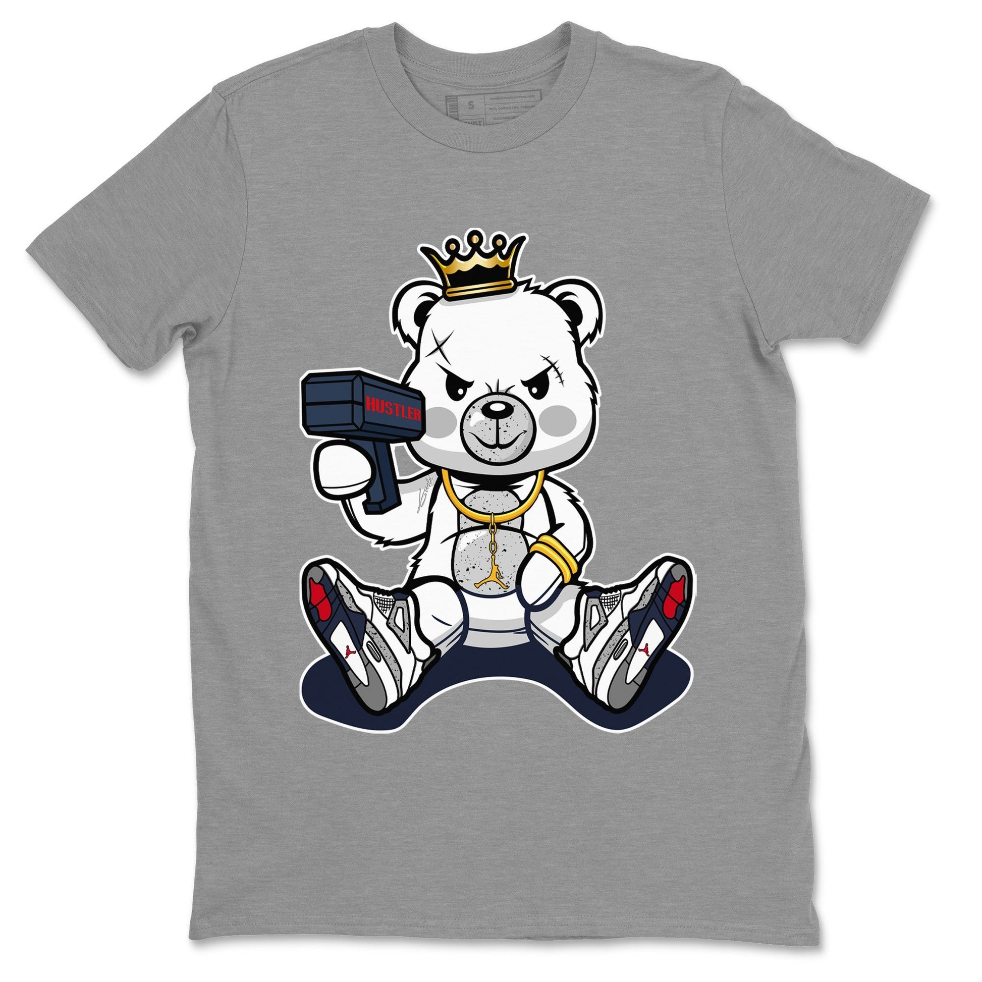 Jordan 4 Midnight Navy Sneaker Match Tees Bad King Baby Bear Sneaker Tees Jordan 4 Midnight Navy Sneaker Release Tees Unisex Shirts